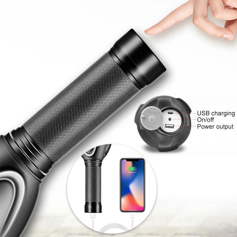 High-Power Waterproof LED Flashlight | 30,000–50,000 Lumens Rechargeable Torch