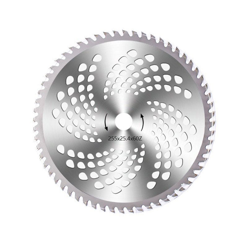 Alloyed saw blade for lawn mower