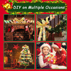 Ribbon Christmas tree decorative lights