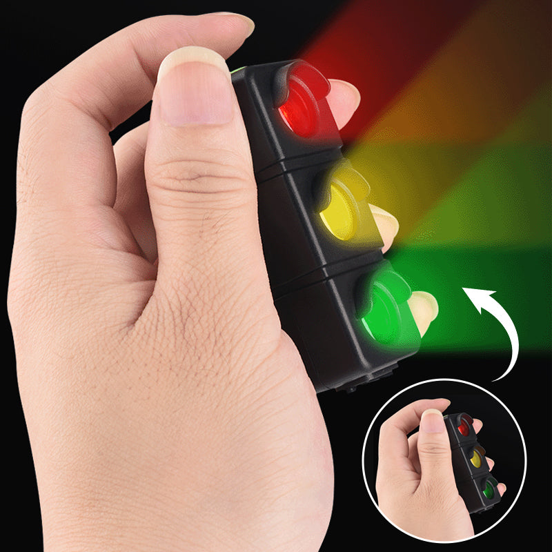 USB-rechargeable three-color bicycle light