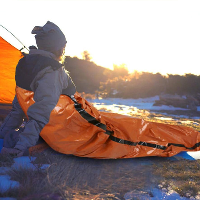 Waterproof sleeping bag for emergencies