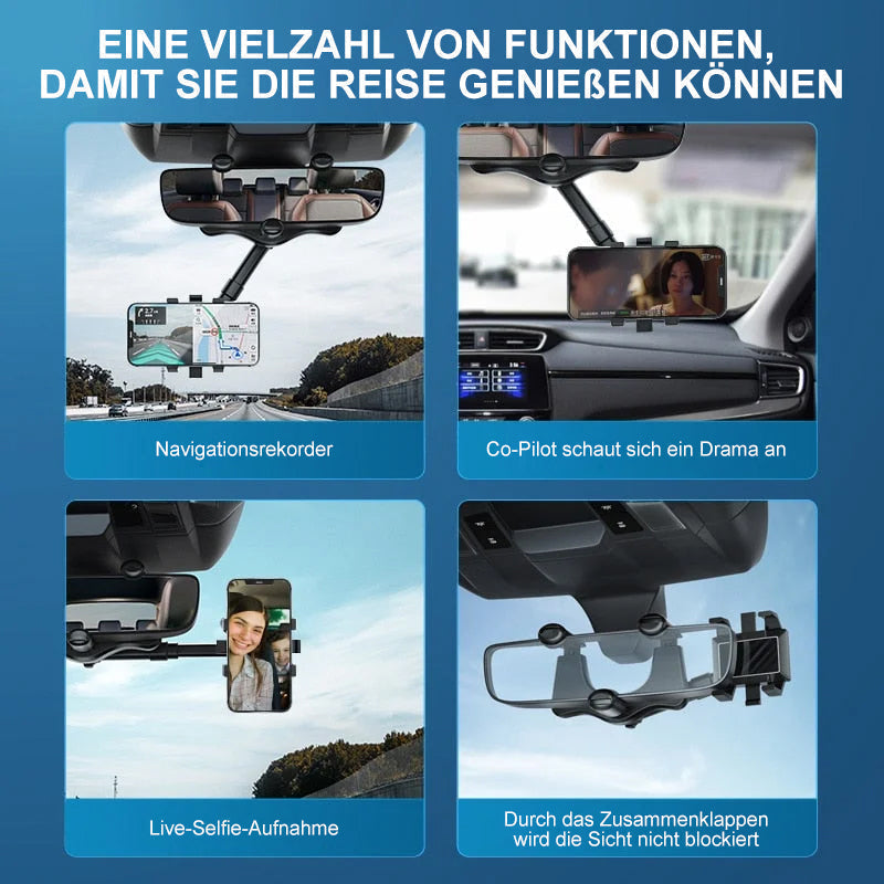 Multifunctional Rotatable Car Rearview Mirror Phone Holder