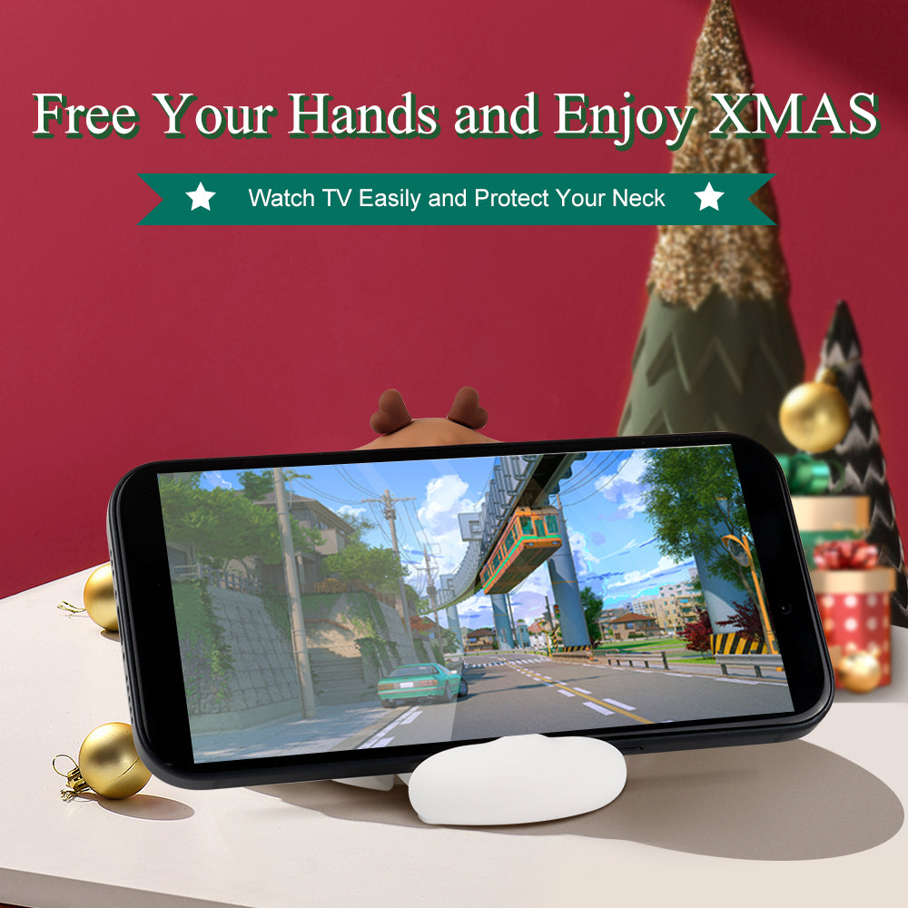 Cute Christmas Santa Snowman Desktop Phone Stand