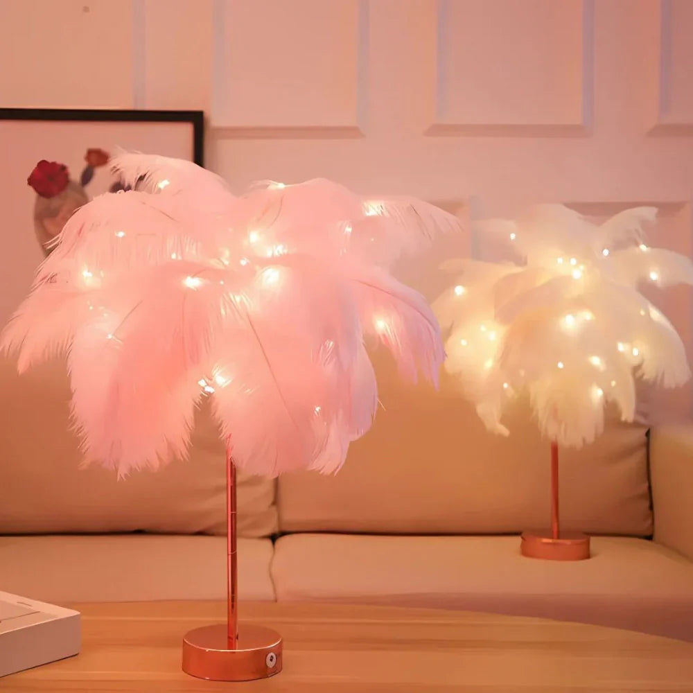 Atmospheric Feather Palm Tree Lamp - LumaPalm