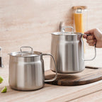 2-in-1 304 Stainless Steel Multifunctional Oil Filter Pot
