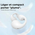 Bone conduction headphones with clip for the ear, wireless
