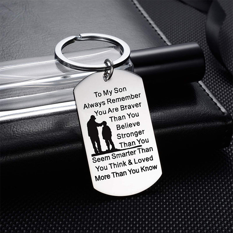 Mother's Day Engraving Metal Keychain with Box