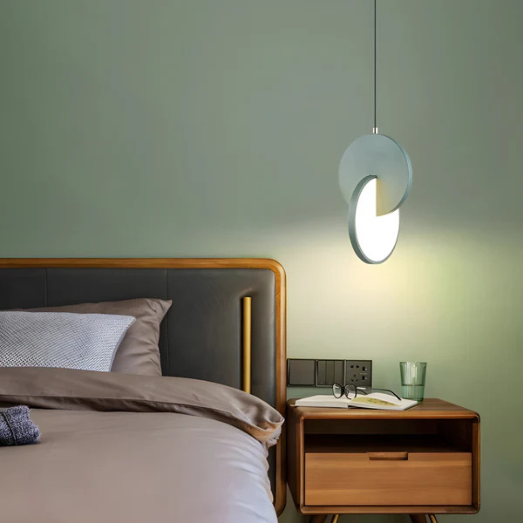 Round Scandinavian LED Pendant Lamp with Warm White Light for 10–15 m²