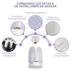 Foldable deformable universal garage lamp