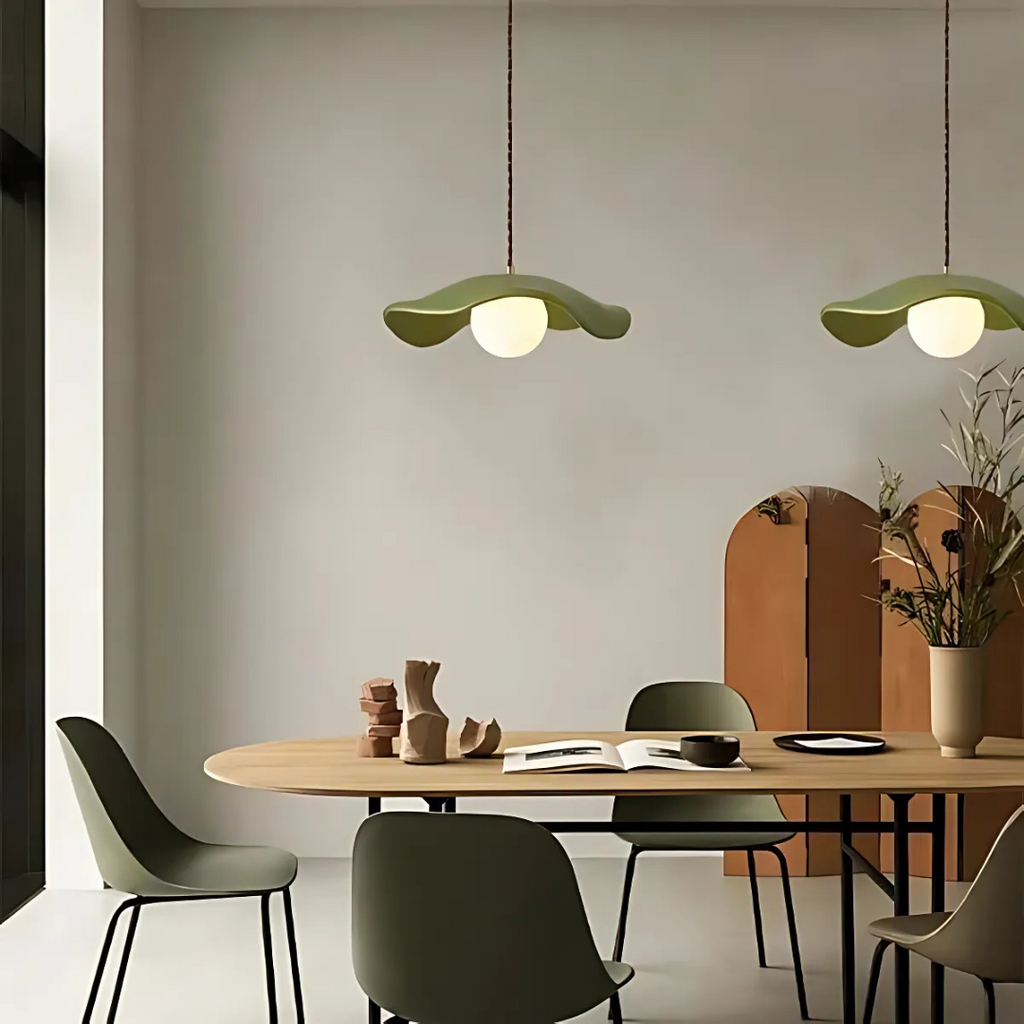 Wabi-Sabi Metal Pendant Lamp with Warm G9 LED Light