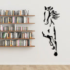 Galloping Horse Wall Decoration, 3D Acrylic Modern Mirror Horse Wall Sticker