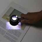 10X Magnifying Glass with Scale and LED Light