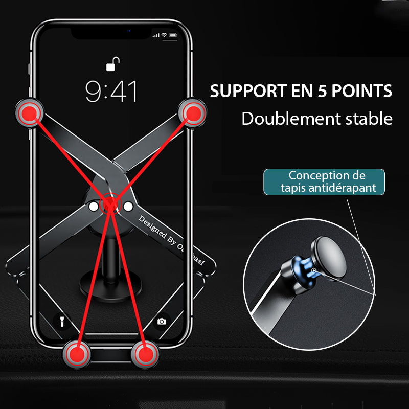 Removable smartphone holder for car