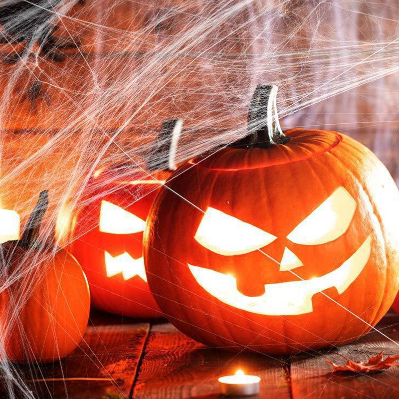Halloween Spider Decorations, stretchable spider web