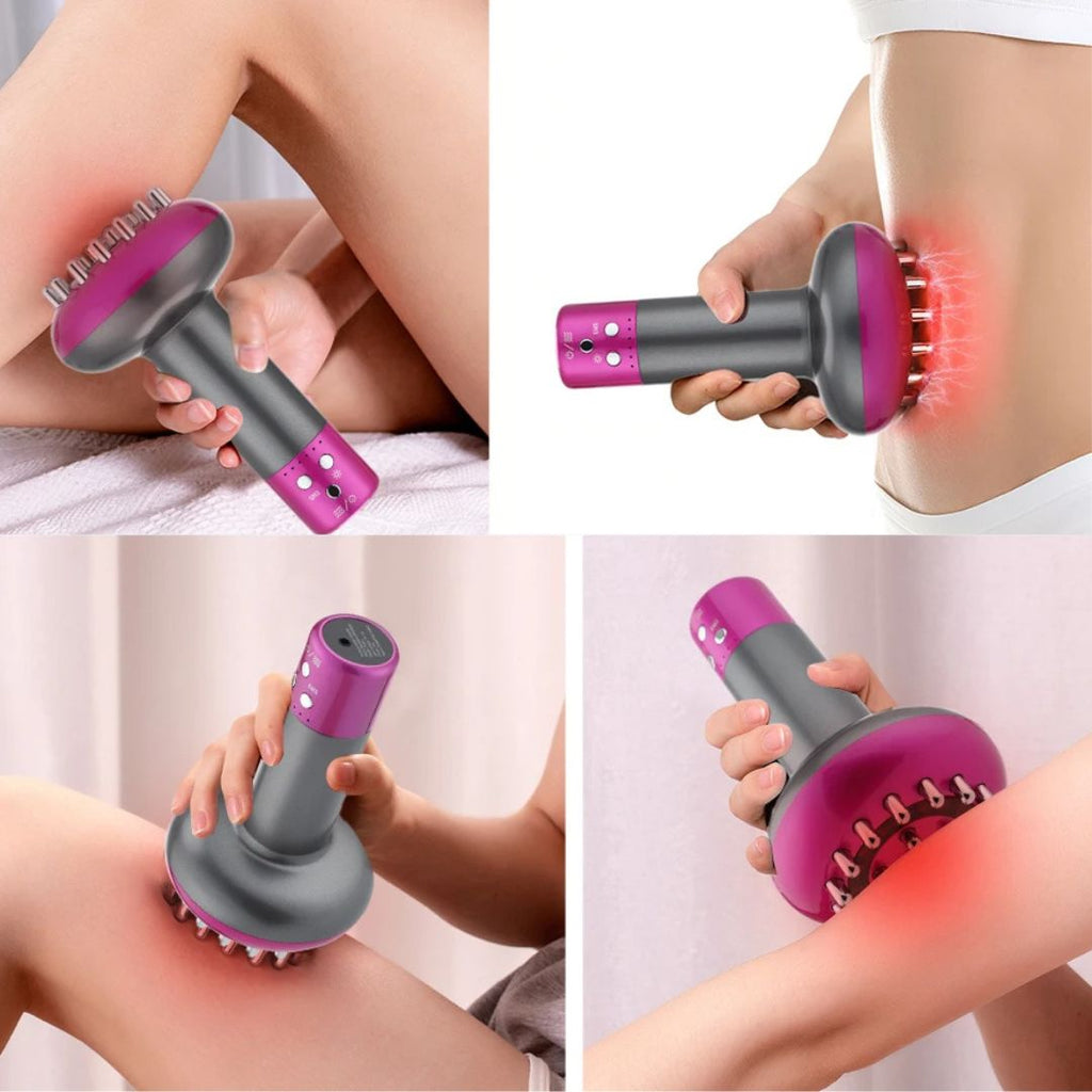 LumiSculpt Electric Cellulite Meridian Brush Massager | Skin Firming Device - Lymphatic Drainage and Muscle Relaxation for Home Use