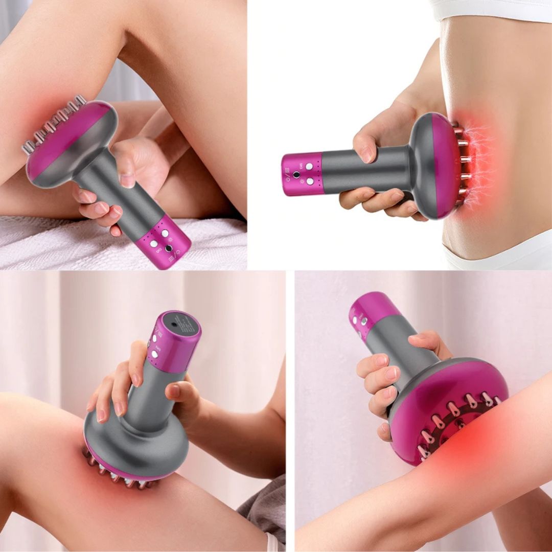 LumiSculpt Electric Cellulite Meridian Brush Massager | Skin Firming Device - Lymphatic Drainage and Muscle Relaxation for Home Use