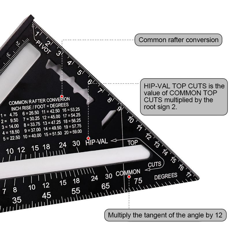 7/12 inch triangle carpenter square
