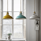 Vintage pastel pendant lamp - Metallic elegance - Soft ambiance
