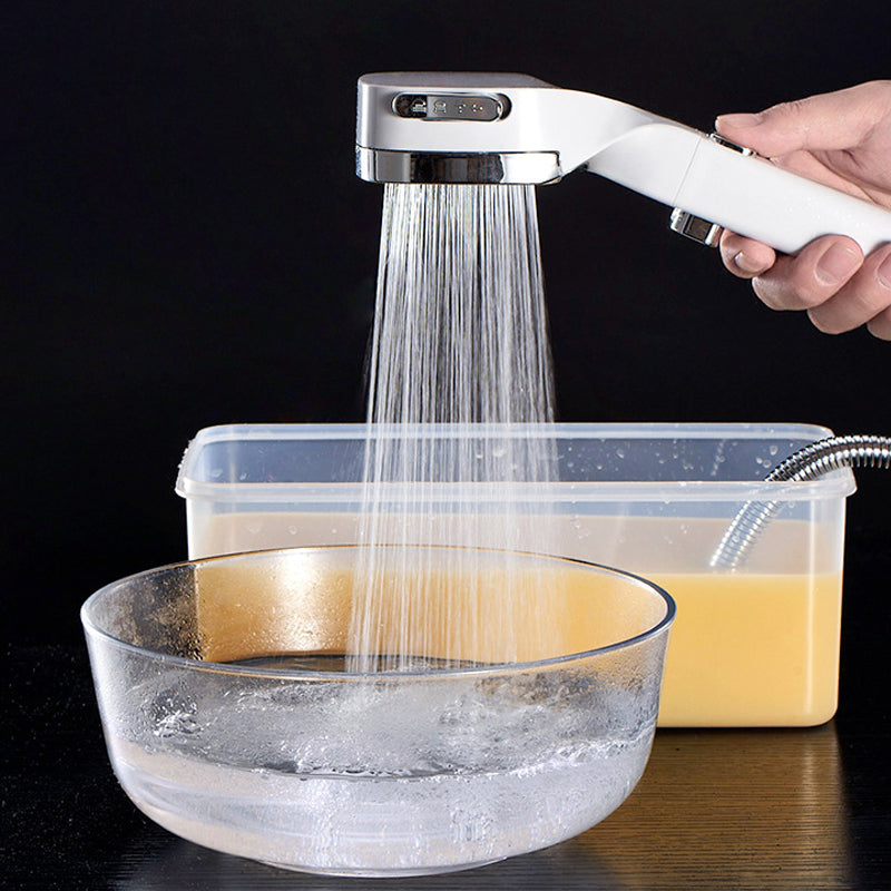 4-Mode Handheld Pressure Showerhead with Pause Switch