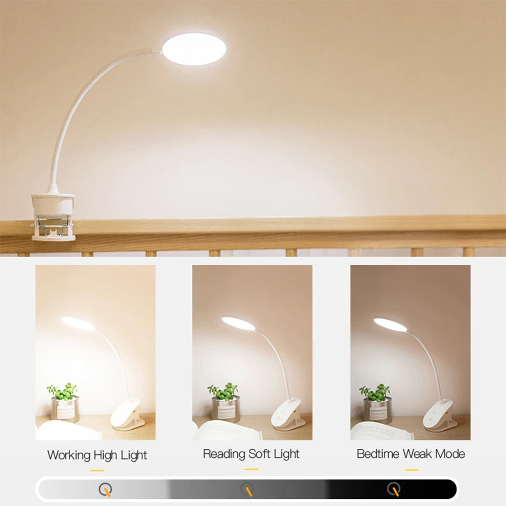 Wireless Bedside Clip-On Lamp