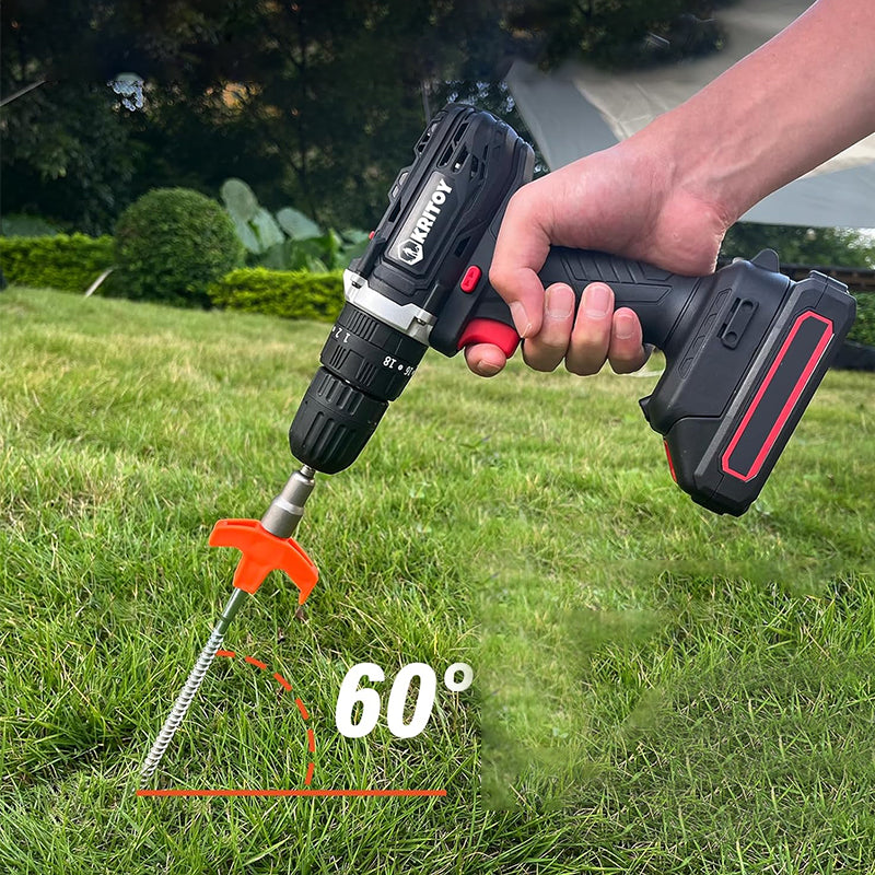 Rotatable tent pegs with thread