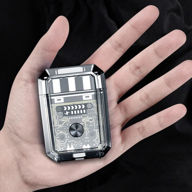 Transparent Mini Dual-Head Electric Shaver