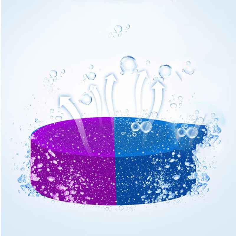Two-colored concentrated toilet cleaning block