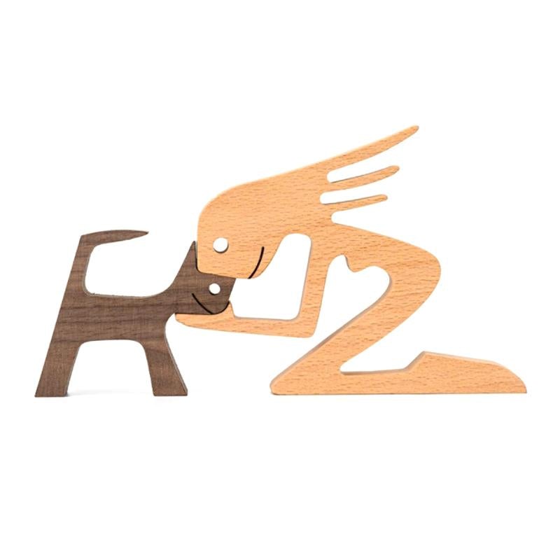 Animal Lover Wooden Sculpture Table Decoration
