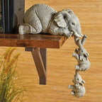 Elephant sitter hand-painted figures
