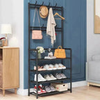 Multifunction 5 Layers Shoe Rack With Clothes Rack
