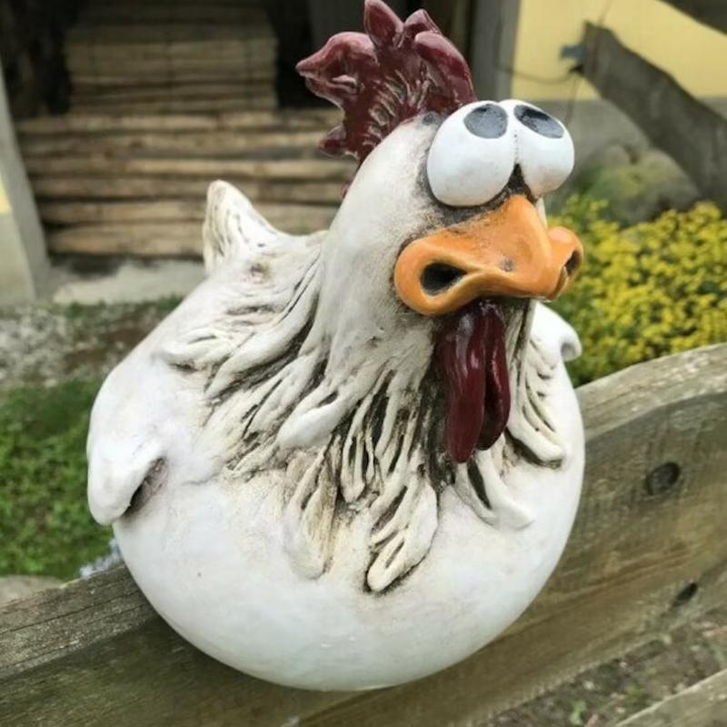 Big Eye Hen Resin Handicraft