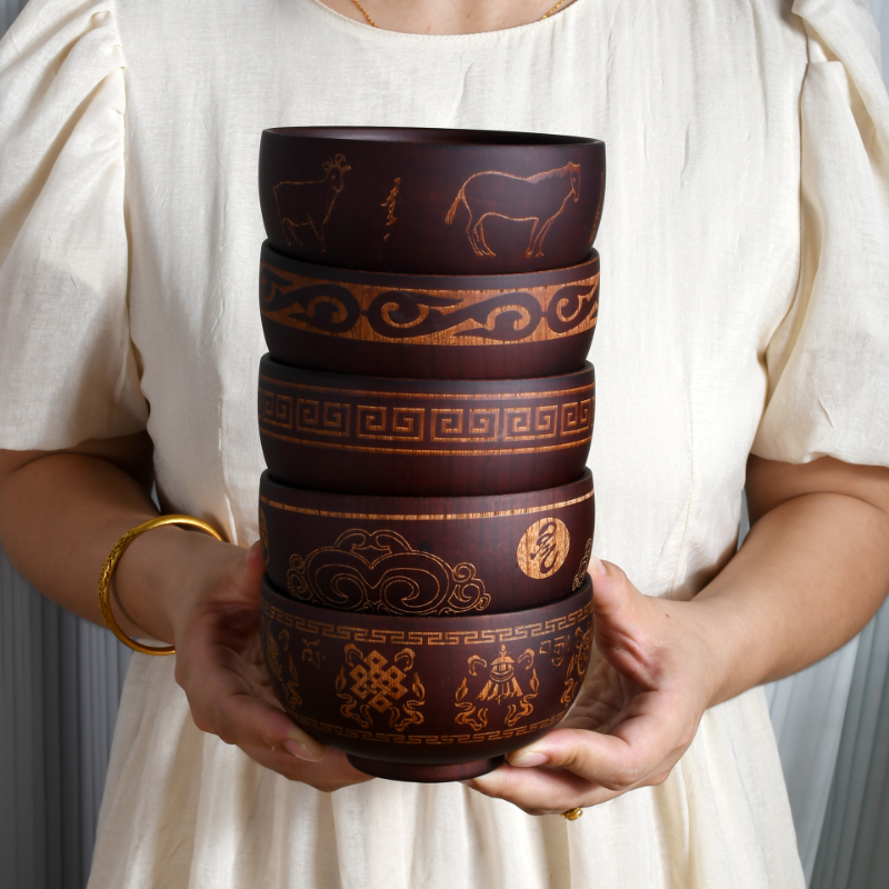 Ethnic wooden bowl