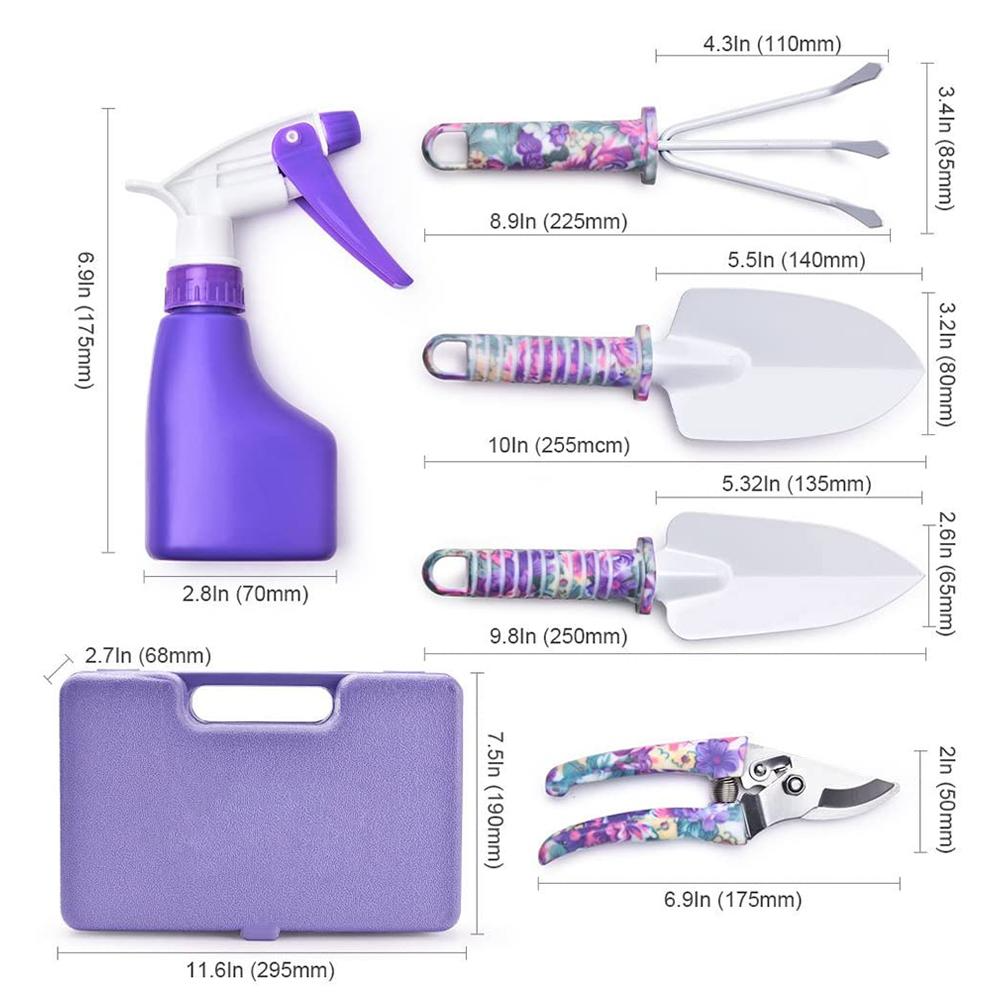 Colorful Garden Tool Set with 10 Pieces – Ergonomic Tools for Gardening
