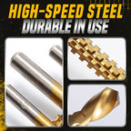Titanium-coated high-speed steel bits with tags (6 pcs.)