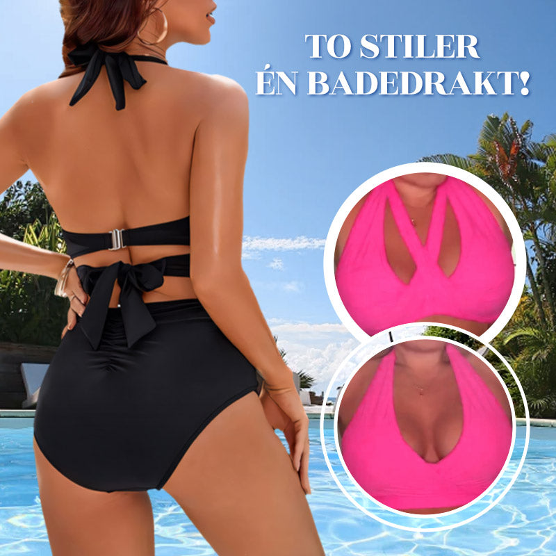 Bikini set with tummy control and high waist style