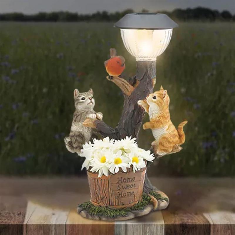 Cat and Dog LED Light Sculpture