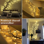 LED Grapevine Fairy Lights - 100 LED String Lights with Green Wire for Indoor & Outdoor Decoration, Parties, and Garden Use