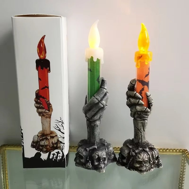 SpookHand LED Skeleton Hand Candle Halloween Decoration