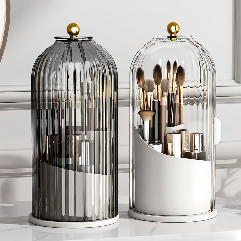 Sliding cover toothbrush storage box