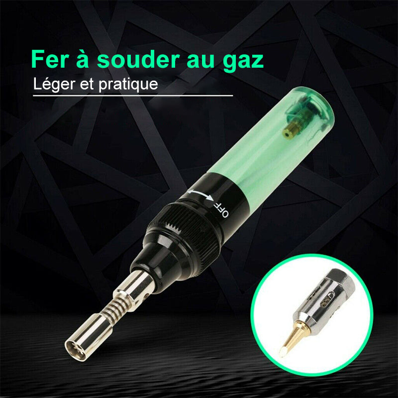 Portable welding tool with burner