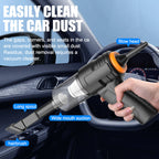 Portable wireless handheld vacuum cleaner, cyclone suction cordless vacuum cleaner, rechargeable vacuum cleaner with strong suction power suitable for cars/offices/homes