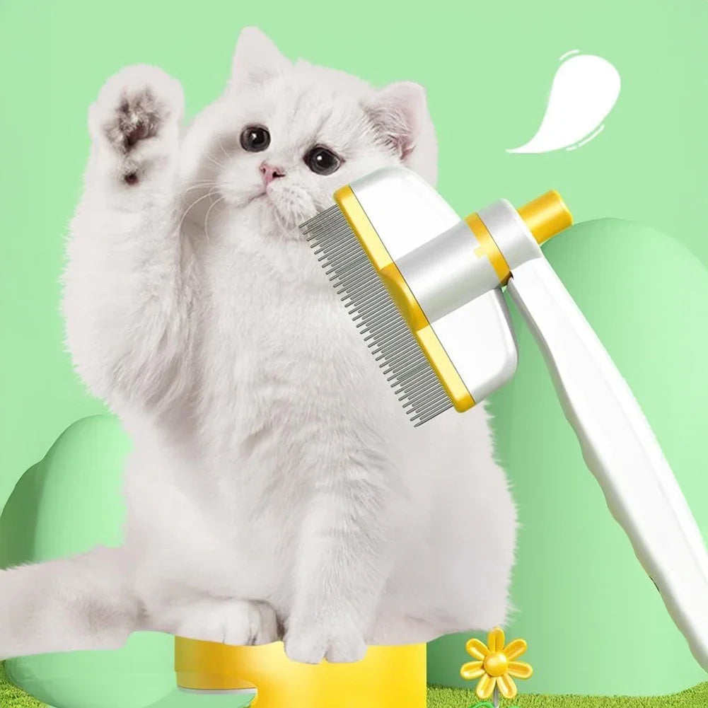 Self Cleaning Dog Brush and Cat Brush with Rotating Comb