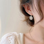 Vintage Flower Pendant Earrings