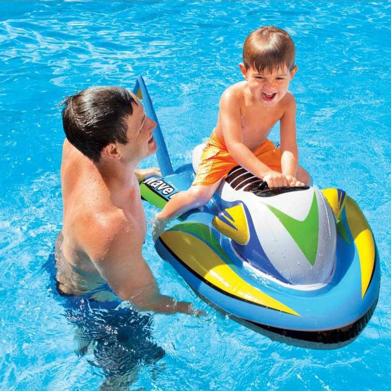 Inflatable Jet Ski Pool Float for Kids, Leak-Proof PVC Design