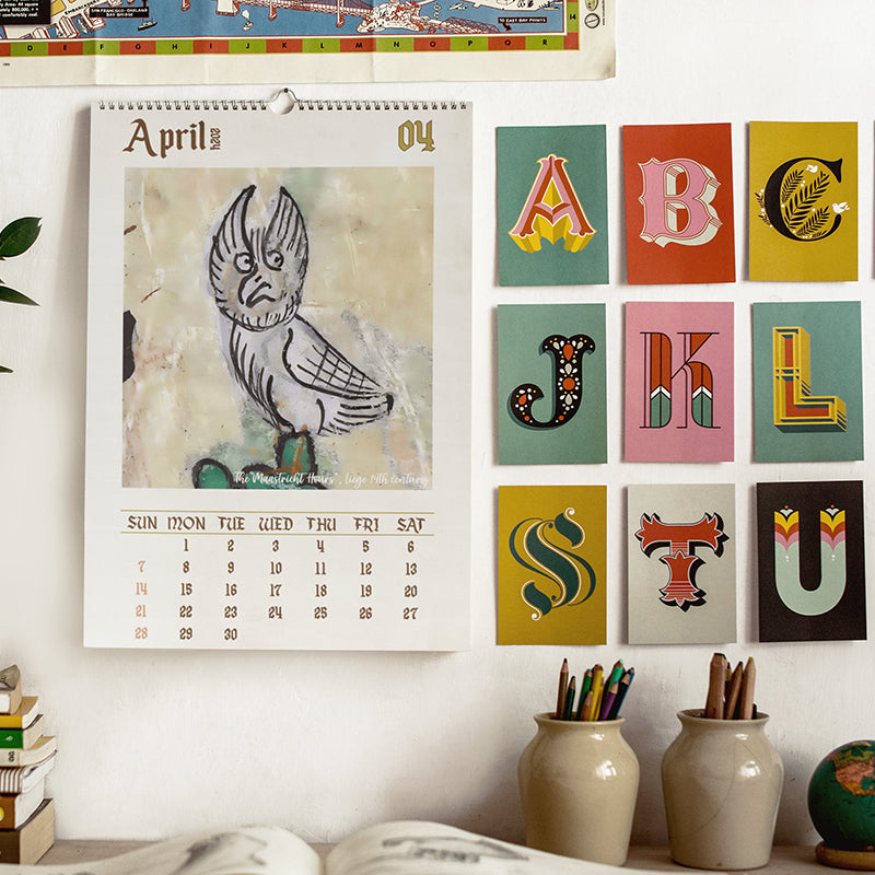 Strange medieval owl calendar 2024
