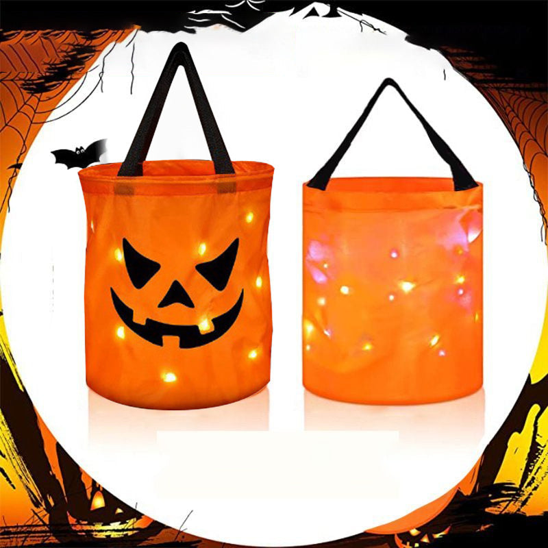 Personalized glowing pumpkin bag