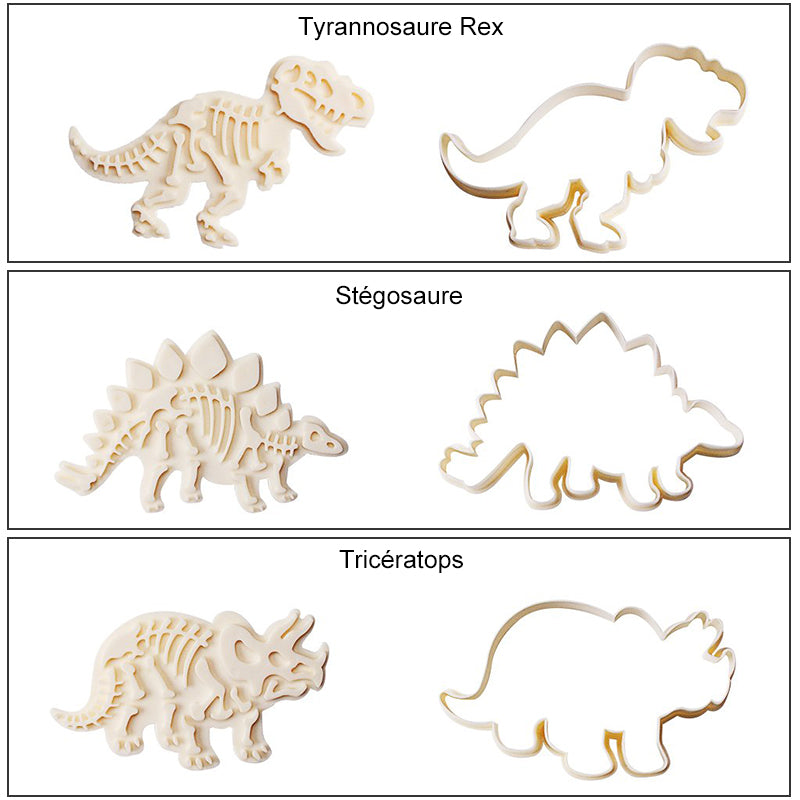 Dinosaur Cookie Cutters (Set of 3)