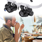 Magnifying glasses with LED lamps for double eyes