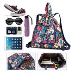 Multifunctional drawstring backpack