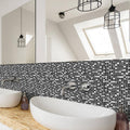 Black Mosaic Creative Tile Stickers